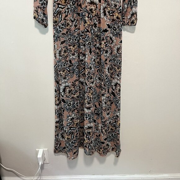For Love & Lemons Grace Maxi Dress in Nude Floral Size Small - Picture 6 of 16